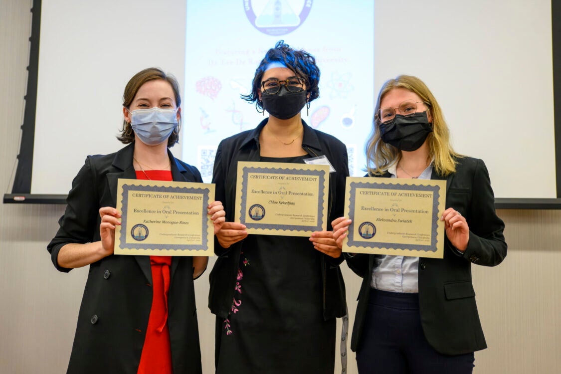 Biology students present at the 2022 Undergraduate Research